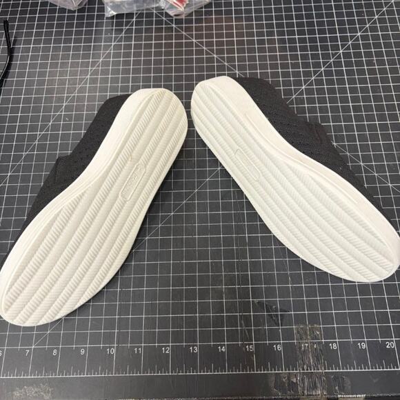 White Mountain Black Knit Chevron Slip-On Comfort Loafer Shoe W30690 New - Picture 3 of 4